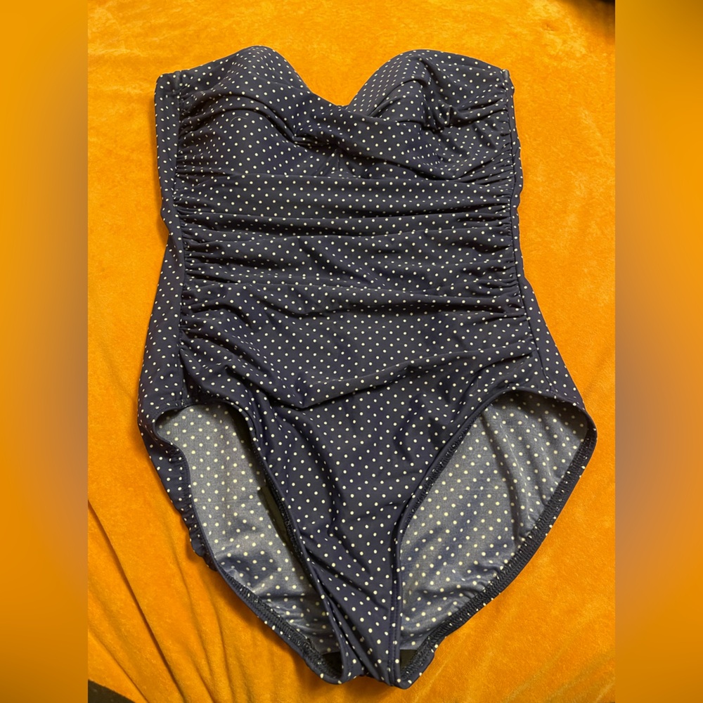 Miracle Suit Blue Polka Dot Swimsuit